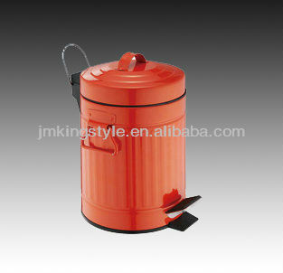 30L convex top colorful garbage bin with foot