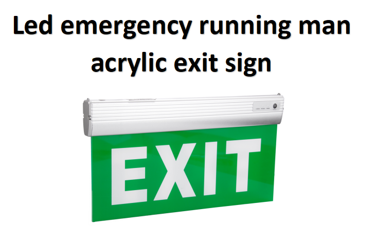 Led emergency running man acrylic exit sign