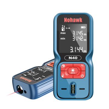 Smart Electrical Ruler: Nohawk 40M Digital Tape Measure with Laser Distance Function, Bubble Levels, and Meter