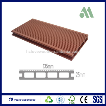 LW-135H25A Wood Plastic Composite Decking, WPC Deck, Cheap WPC Floor, Engineered WPC Decking