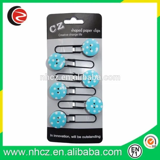 DIY novelty blue color button bookmark