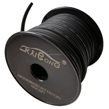 16 Gauge Twin Copper 35% CCAM-Clad Aluminum Black Parallel Audio Speaker Cable for Amplifier and Loudspeaker
