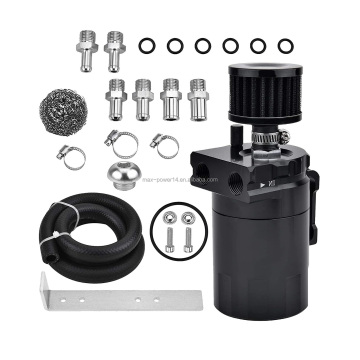 Universal 300ML Energy Baffled Oil Catch Can - Oil Separator with Breather Filter