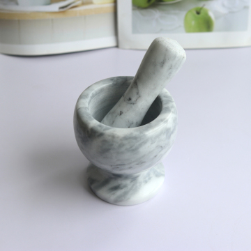 White Marble Mortar and Pestle Set for Spices and Herbs