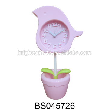 New Detachable Alarm Clock With Cartoon Shape For Children DIY Alarm Clock Flower Bird Shape Creative Clock Home Decoration Gift