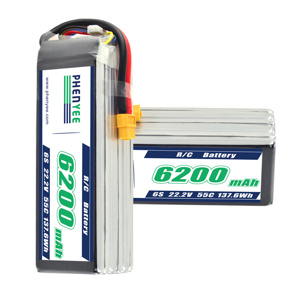 6200mAh 6S 22.2V 55C RC Акумулятор літака акумулятора