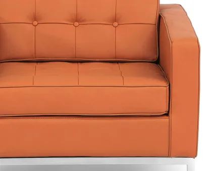 Florence knoll replica single leather sofa