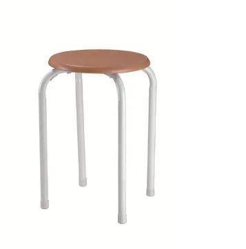 JUSTHOME Wholesale Metal Legs Stacking Wooden Stools: Ideal for Home Office, School, and Restaurant