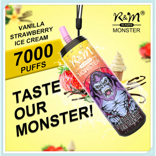 R&amp;M Monster golpeó 7000 bocanadas de vape desechable