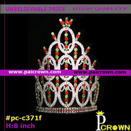 Silver round  king pageants tiaras crowns