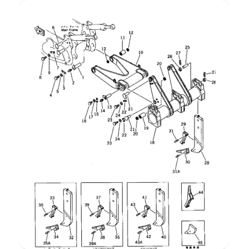Bulldozer D375A-1 Axle 195-78-71190