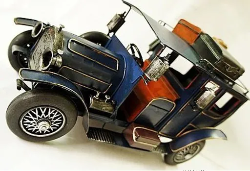 Antique old metal car model