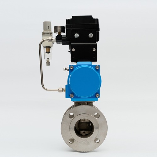 Pneumatic V-shaped flange regulating ball valve AQ647H-16P