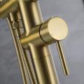 Brushed Gold Bathtub Faucet Stand Alone Tub Fillers