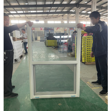 WEIKA American Style Vertical Sliding White Double Tempered Glass Windows