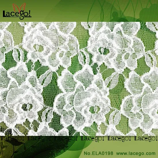 Bridal Flower Cotton Lace Fabric by the yard