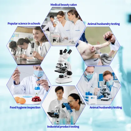 Lab Optical Instruments Electron Microscopio Digital Electronics Trinocular Microscope