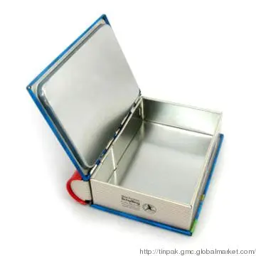 Book-shaped DVD tin box