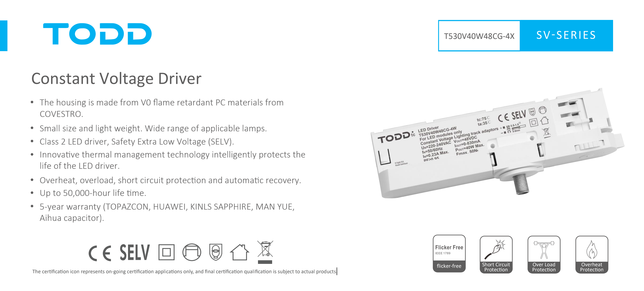 led driver T530V40W48CG-4X