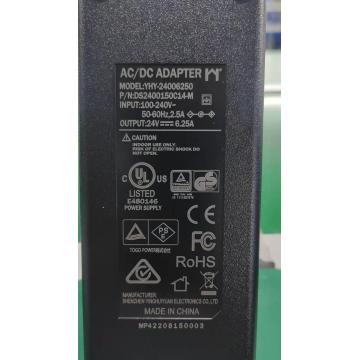 Adaptateur d&#39;alimentation 24V 6.25A 150W avec connecteur 5,5 * 2,5