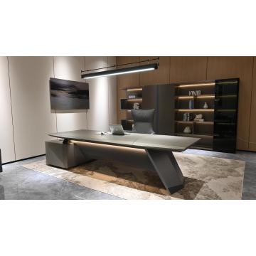 Contemporary Design Convertible Dark Gray Finish Executive Desk