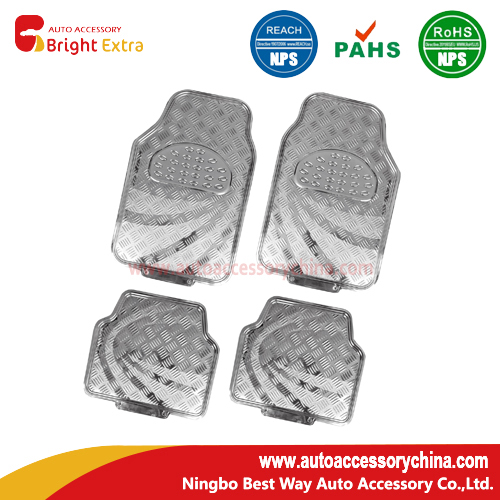 Metallic Silver Car Floor Mats