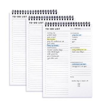 Spiral Daily Planner Notebook: To-Do List, Checklists, and Organization
