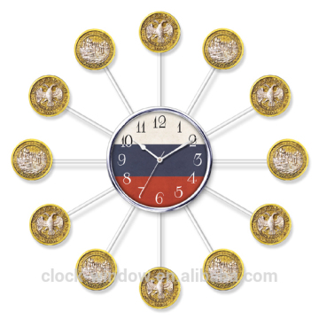 Russian Federation coin wall clock