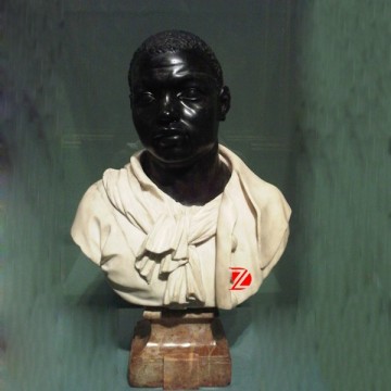 natural stone black man bust statue