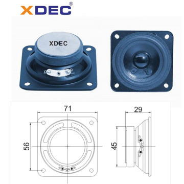2.75 inch 4ohm 8w 87dB fullrange square speaker