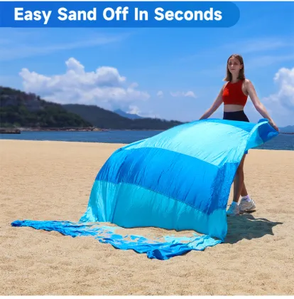 Sand-Proof Waterproof Large Size Parachute Nylon Ripstop Beach Mat Blanket