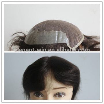 Elegant-wig straight hair toupee can be dyed, 100% virgin indian hair french lace toupee for women natural hairline