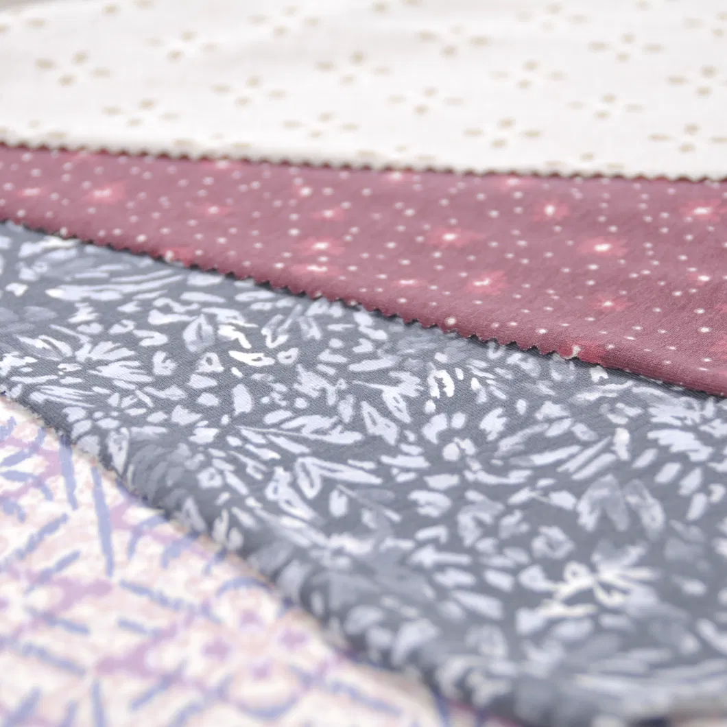 ดีไซน์ใหม่ CVC 60/40 ผ้าสแปนเด็กซ์พิมพ์ลาย