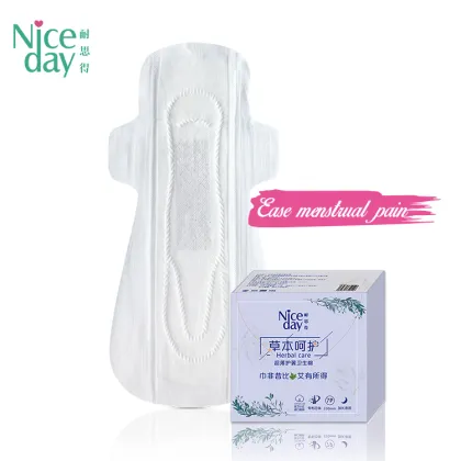 Chlorine Free overnight herbal organic menstrual pad