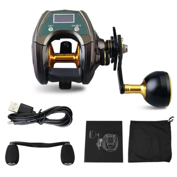 USB Rechargeable Carbon Fiber Baitcasting Reel with 9+1BB and 18KG Power