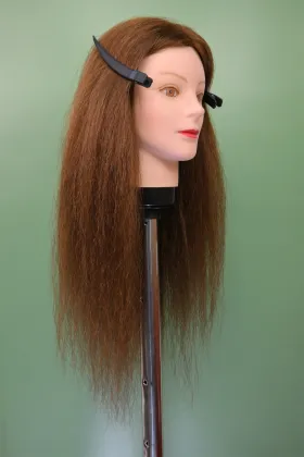 100% Natural Hair Mannequin Head with Natural hair