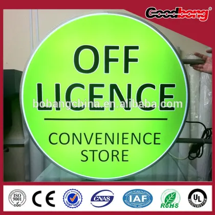 outdoor advertising illuminated lighting acrylic sign