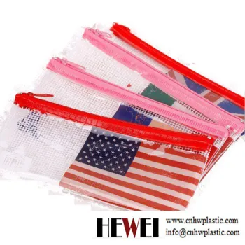 PVC MESH PENCIL BAG
