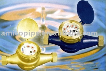 Rotary vane wheel water meter for cold and hot water