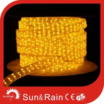 Bright LED Rope Light Neon Lighting Yellow Flat 5 Wires