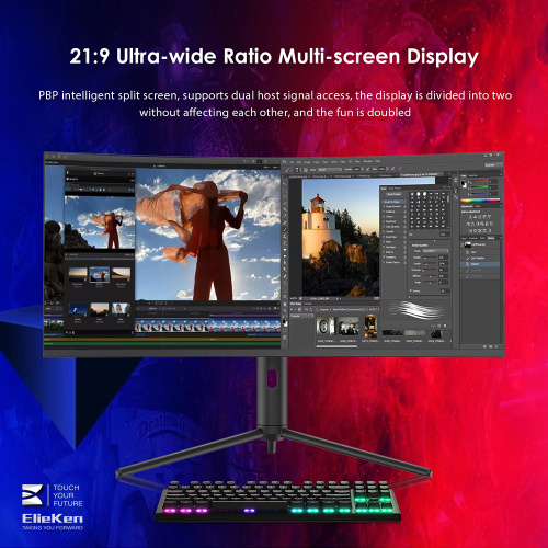 All in one PC Gaming Desktop Computer i5 Processor 34 inch LCD 21:9 Touch Screen
