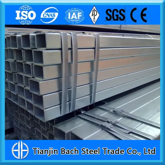 ERW Rectangular galvanized square steel pipe for construction