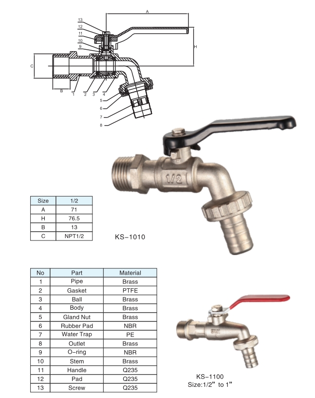 Kingsir Bibcocks Valves Ks 1010 Png