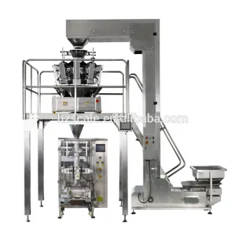 Automatic Leisure Foods Vertical Form Fill Seal Packing Machine with Multi-Head Weigher and Quad Bag Sealer