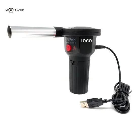 BBQ Fan Air Blower Hand Crank Powered for Barbecue Fire Picnic Camping Outdoor