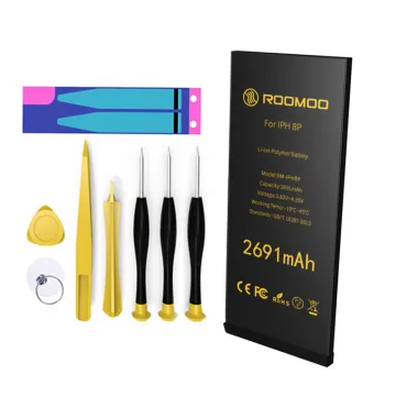 2691mAh universal digital oem battery replacement 3.82v original packing for iphone battery 8P