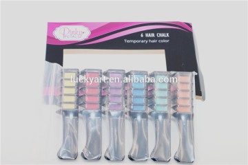 Water based washable colorful hair color chalk set