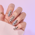 Almond Cat Cat Eye Leopard Imprimir uñas falsas