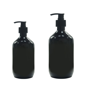 Botol Shampoo Kustom 300ml/500ml Dengan Pompa - Botol Plastik Hitam/Amber