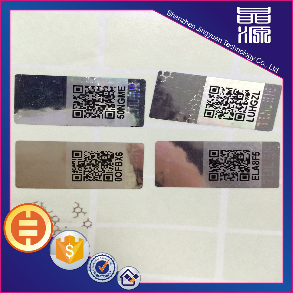 QR Code Holographic Security Label Sticker